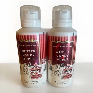 Bath & Body Works Winter Candy Apple Shapable Soap, Set of 2, Brand New